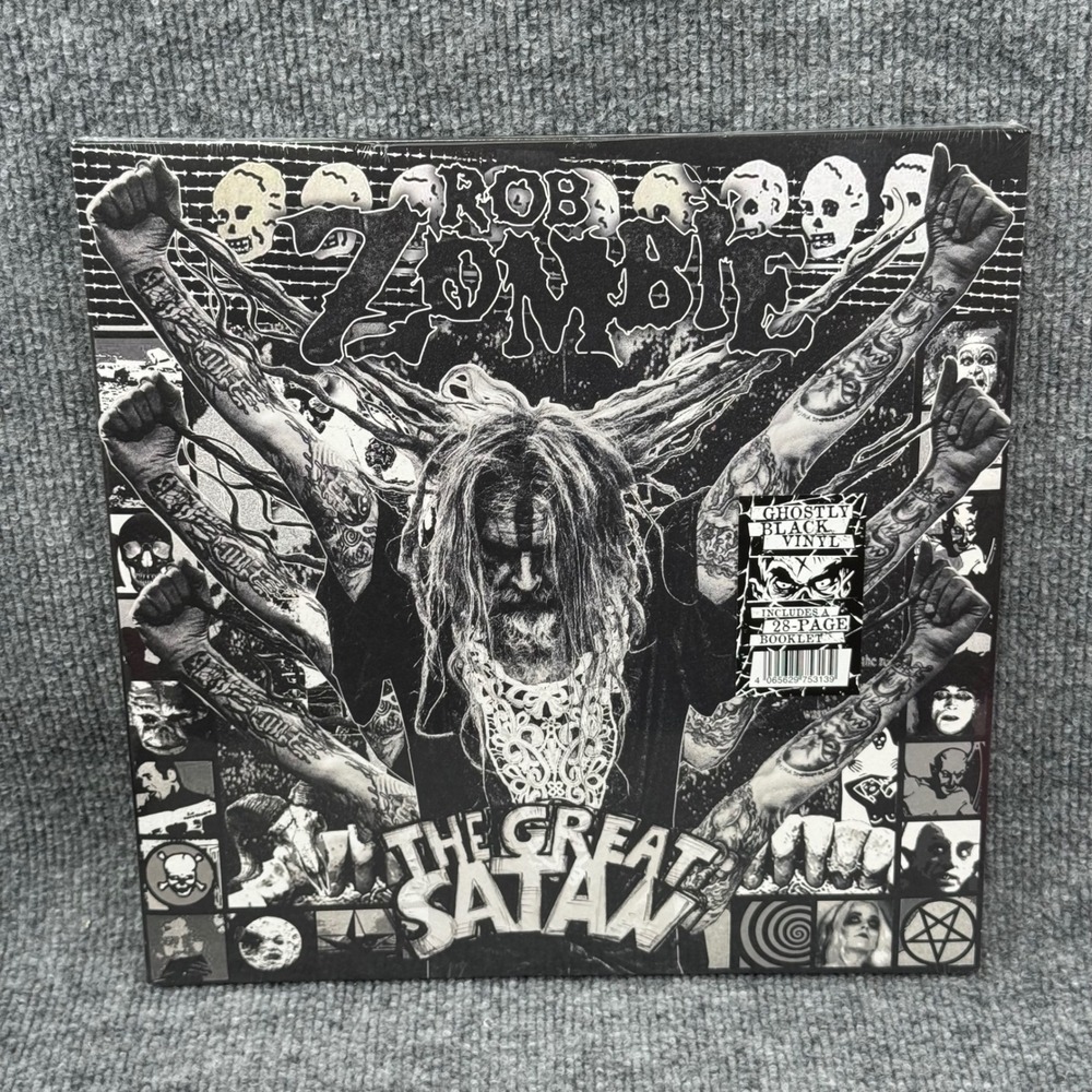 Rob Zombie The Great Satan Ghostly Black Vinyl LP Nuclear Blast 28-Page Booklet